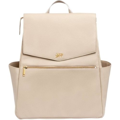 Freshly Picked Leather Diaper Bag Backpack, Large Capacity with Insulated Pockets