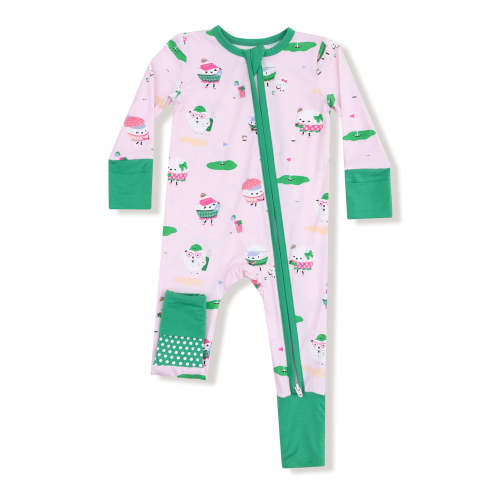 2-Way Zip Romper, Golf Pros Pink