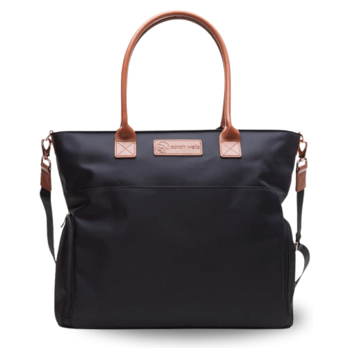 Abby Breast Pump Tote with Leather Handles and Insulated Storage – Sarah Wells Bags