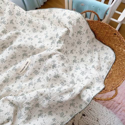 100% Cotton Muslin Toddler Blanket For Girls Boys Soft Baby Blanket With Cute Toddler Blanket Designed With Sweet Flowers And Cartoon Pattern Lightweight Toddler Quilt Toddler Bed Blanket | SHEIN USA