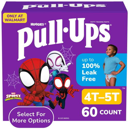Pull-Ups Boys' Potty Training Pants, 4T-5T (38-50 lbs), 60 Count (Select for More)