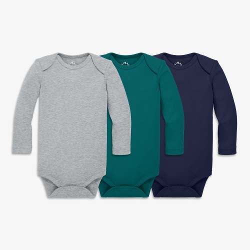 Organic long sleeve babysuit 3-pack | Primary.com