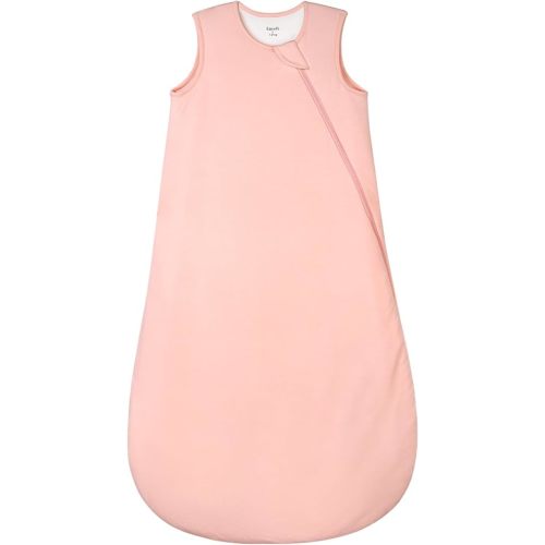 Supersoft Rayon Made from Bamboo Sleep Sack 6-12 Months 1.0 Tog Toddler Sleep Sack Baby Wearable Blanket with 2-Way Zipper Unisex Sleeping Bag for Babies All-year-around - Pink