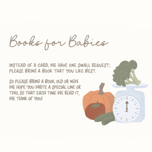 Please Bring a Book in place of a Card 📚
