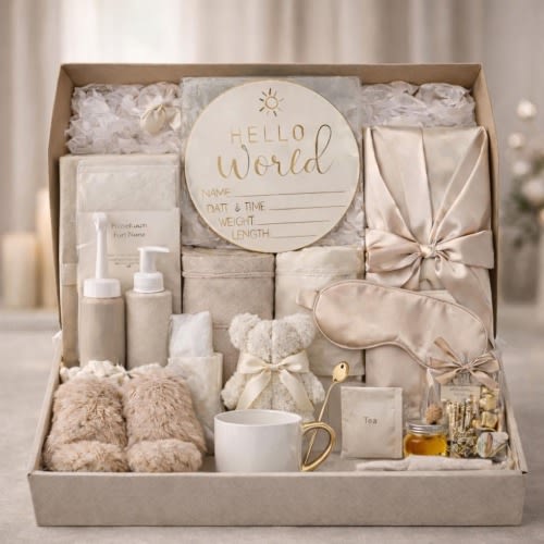 Postpartum Care Package for Mom | New Mom Recovery Gift Box Faith, Baby Shower Set
