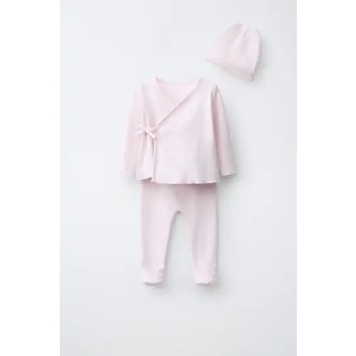 LAYETTE SET AND POUCH - Pastel pink | ZARA United States