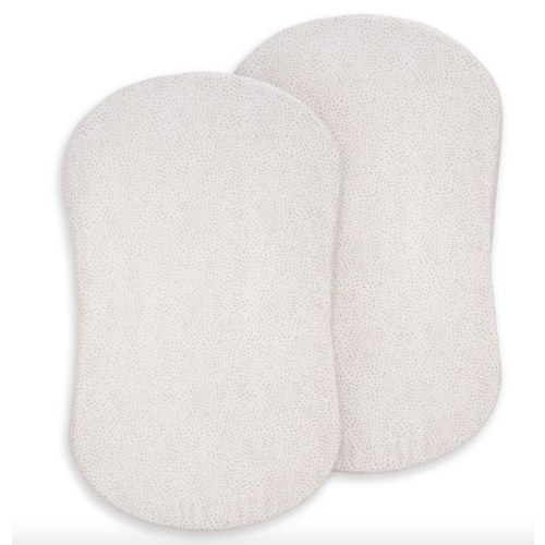 BassiNest® Fitted Sheet 100% Organic Cotton 2-Pack (Color: Tan Pebble)