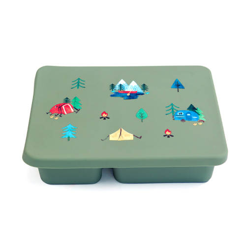 Silicone Bento Box Camper Sage Green for Toddlers and Kids | Austin Baby Co – Austin Baby Collection