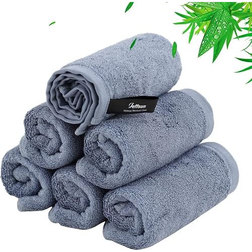 Face Wash Cloths 6 Pack,Reusable Makeup Remover Cloth,10''x10'',Slate Blue