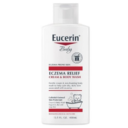 Eucerin Baby Eczema Relief Cream and Body Wash Gentle Cleanser - 13.5 fl oz