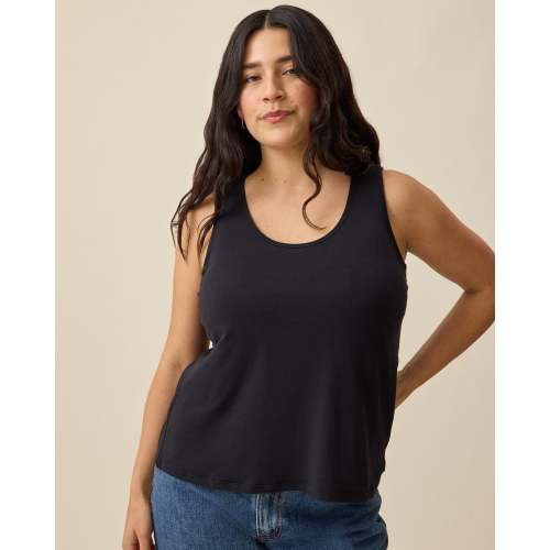 Modal Signature Nursing Tank | White - Kindred Bravely