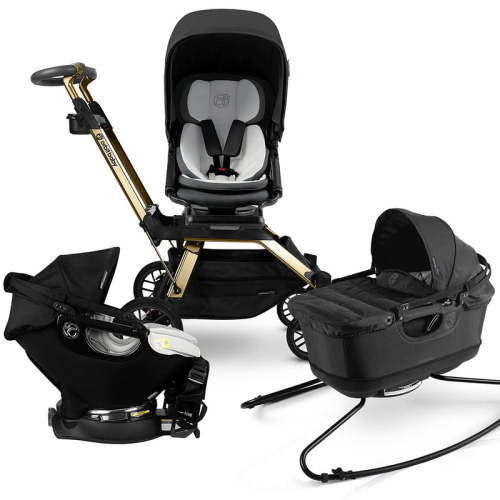 Orbit Baby Stroll, Lounge & Ride Travel System - Black / Gold