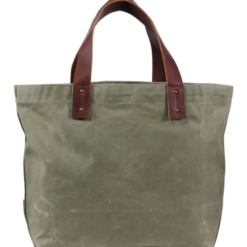 Rugged Canvas Tote in Olive Gray or Dark Cinder