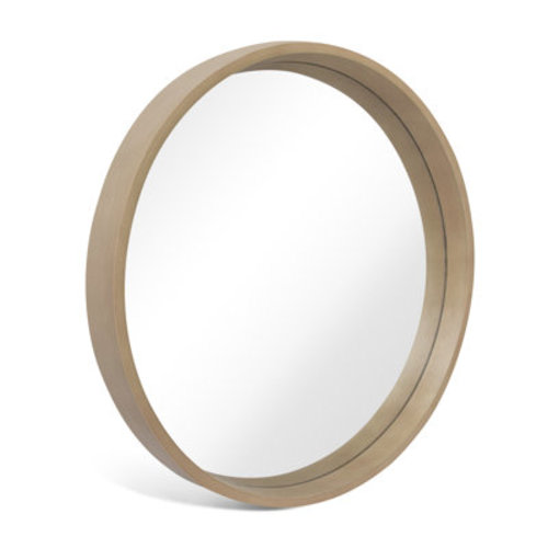 Ebern Designs Karrina Accent Wood Round Mirror & Reviews | Wayfair