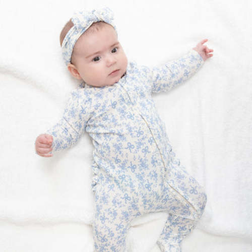 2 Way Zipper Ruffle Back Footie