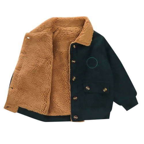 RATTOYY Toddler Boys Corduroy Jacket Toddler Winter Coat Kids Button Down Warm Outwear Baby Cute Clothes