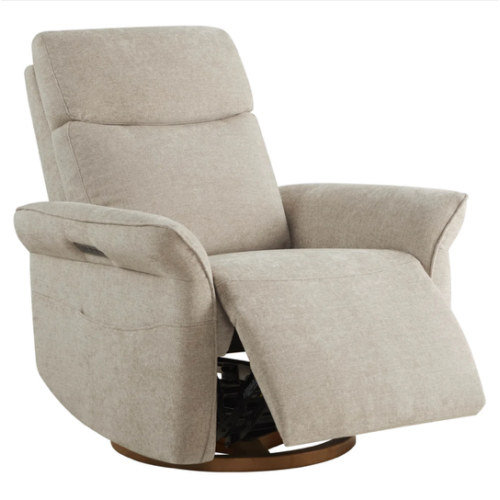 Vinca Power Swivel Nursery Glider Recliner with Power Lumbar & Headrest