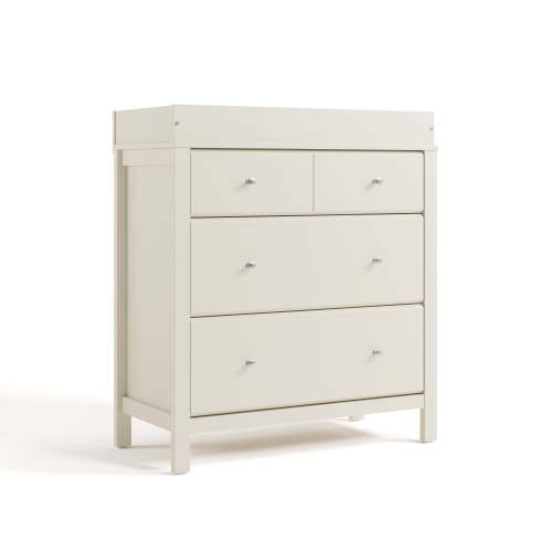 Storkcraft Horizon 3 Drawer Infant Changing Table Dresser, Frosted Oat