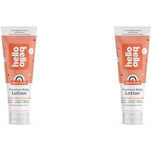 Hello Bello Premium Baby Lotion - Gentle Hypoallergenic Vegan Formula to Nourish and Moisturize - Sweet Cream Scent - 8.5 oz (Pack of 2)