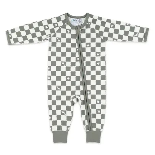 4Baby Coverall 0.2 Tog Dino Check | Baby Bunting AU