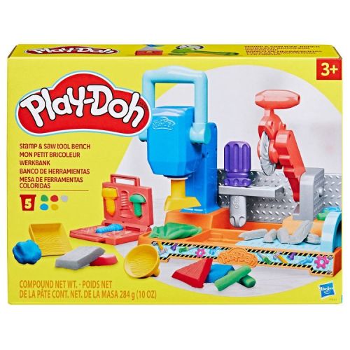 Play-Doh Stamp and Saw Tool Bench Playset - 8pc