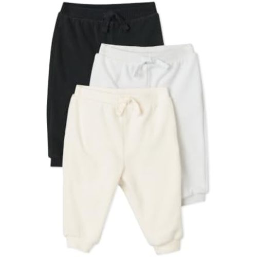 Amazon Essentials Unisex Toddlers' Fleece Joggers, Pack of 3