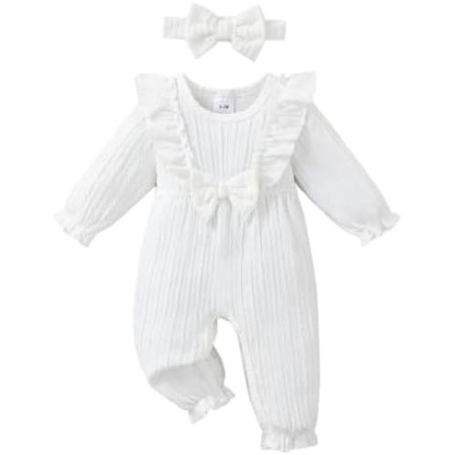 Renotemy Baby Girl Clothes Gifts Newborn Essential Outfit Preemie-12Months