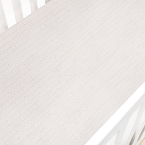 Petal Scallops Crib Sheet - Pink