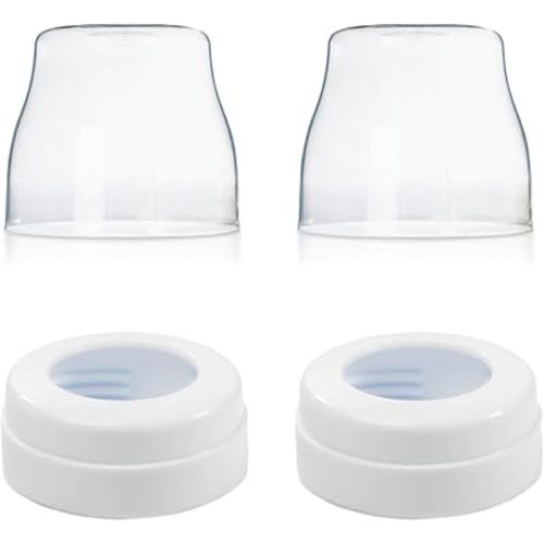 Replacement Screw Rings, Caps Compatible with Philips Avent Anti-Colic Bottles 4oz /9oz /11oz; Not for Natural Bottles ; Not Original Avent Replacement Parts (2 Pack)
