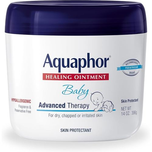 Aquaphor Baby Healing Ointment for Diaper Rash and More, 7 OZ | Baby Skin Protectant with Petrolatum for Chapped or Dry Skin, Drool Rash and Diaper Rash, Hypoallergenic, Fragrance Free