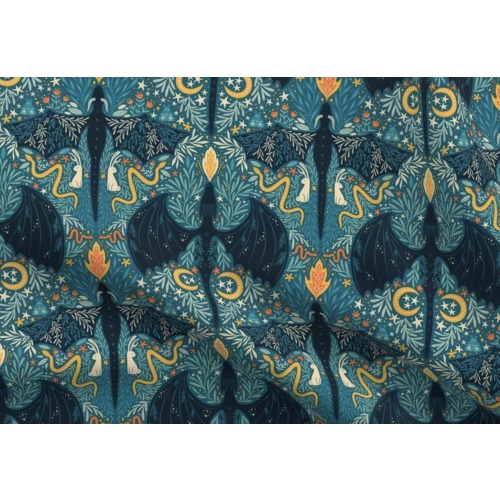 Night Dragons Baby Crib Blanket, Moon & Stars Crib, Nursing Pillow Cover, Newborn Gift, Changing Pad, Cotton Crib Sheet, Fantasy Swaddle