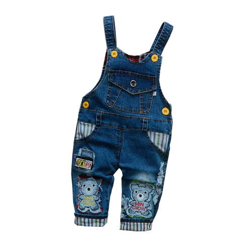 Hiijoy Baby Dungarees Denim Overall Sleeveless Strap Jumpsuit for Boy & Girl, Sizes 6M-4T