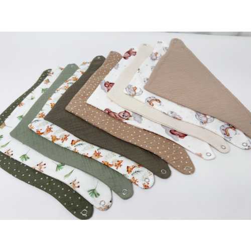 Absorbent & Waterproof Three layer Dribble bib Bandana bib Baby Organic gift Muslin bibs Bandana Baby boy Burp cloths