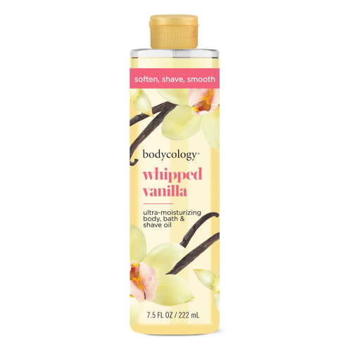 Bodycology Whipped Vanilla Ultra-Moisturizing Body, Bath & Shave Oil, 7.5 fl oz
