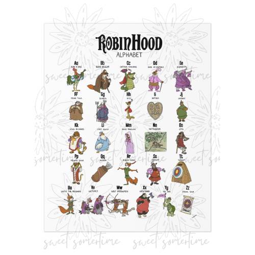 Robin Hood inspired Alphabet Digital Download