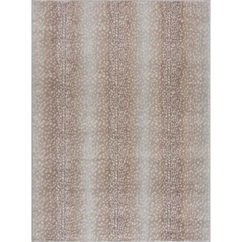 Hauteloom Pembroke Living Room, Bedroom Area Rug - Animal Print, Contemporary - Gray, Ivory, Light Slate - 7'10" x 10'