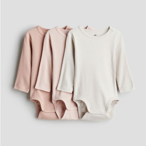 3-pack Ribbed Bodysuits