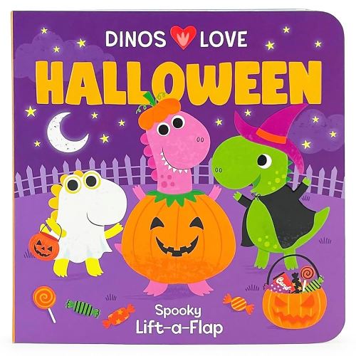 Dinos Love Halloween - Halloween Lift-a-Flap Board Book for Babies and Toddlers; A Fun Dinosaur Adventure