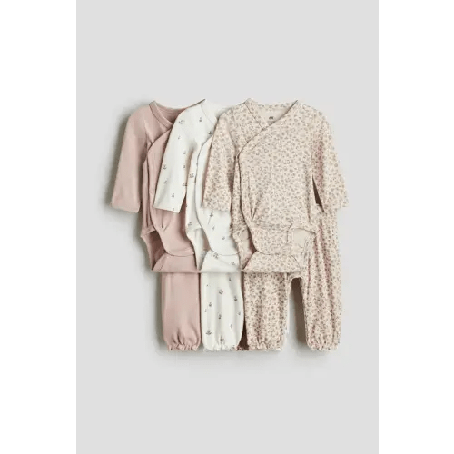 Babies' 6-piece Bodysuit And Pants Set In Multi