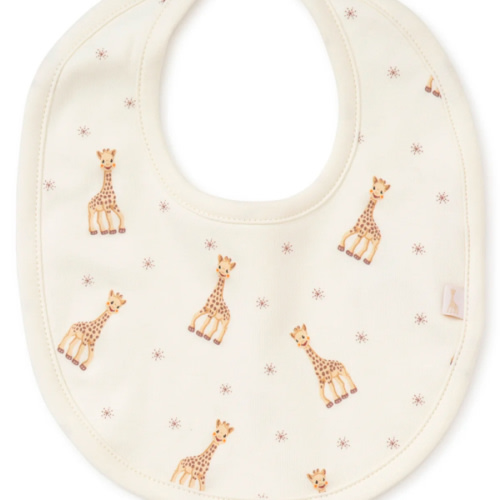Sophie la girafe Ecru Print Bib