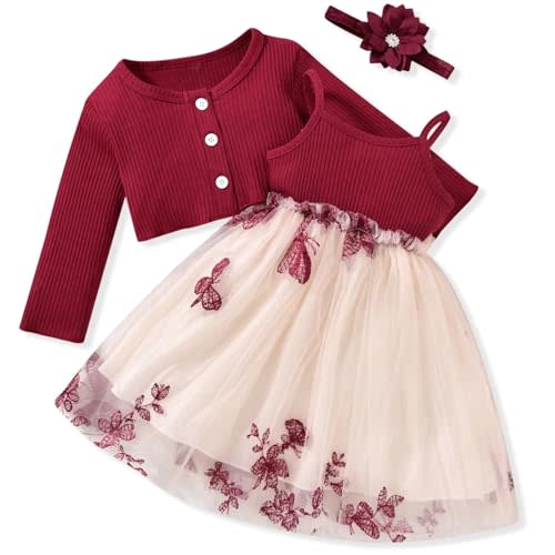 Toddler Baby Girls Tutu Dress and Cardigan Set 6 Months - 3T Toddler Girl Tulle Outfit Fall Clothes