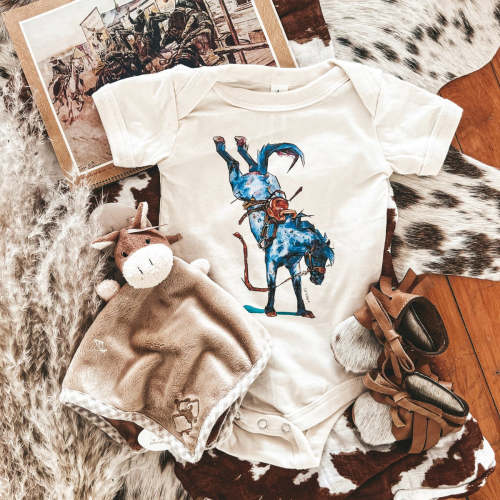 Buckin' Roan Design (Youth Onesie/Tee)(cream) – theFRINGEDpineapple