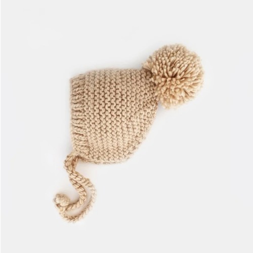 Knit Pom Pom Bonnet