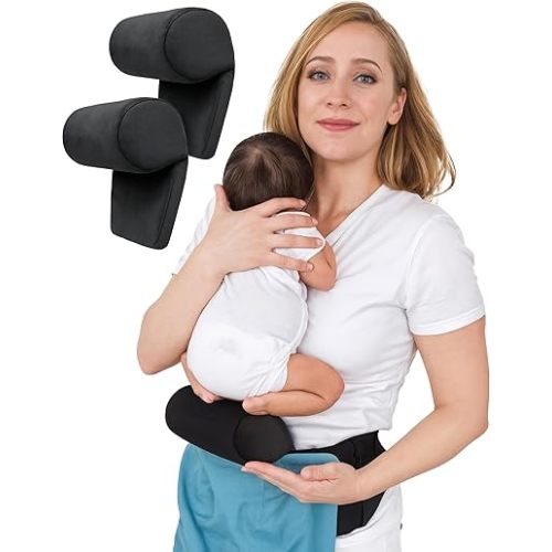 TwinGo Infant Insert for Newborn Carrier - Baby Carrier Accessories for Front Carry - Soft Foam Cushion & Breathable Cotton Fabric - Baby Support for 7 lbs & Up - Twin Pack