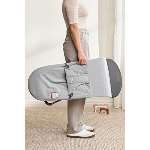 BabyBjörn Bouncer Bliss, Woven Mélange, Light Grey