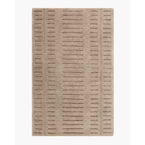 Charlie Washable Wool Rug in Dark Taupe