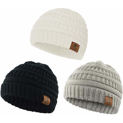 Soft Warm Knitted Baby Hats Caps Cute Cozy Chunky Winter Infant Toddler Baby Beanies for Boys Girls