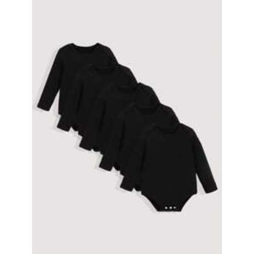 SHEIN 5pcs/Set Baby Boy Casual Solid Color Rompers, Versatile Long Sleeve Bodysuit, All Season | SHEIN USA