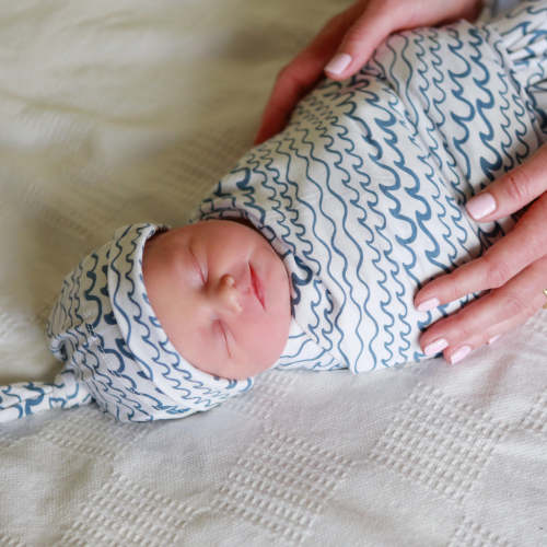 Beach Babe Swaddle and Hat Set