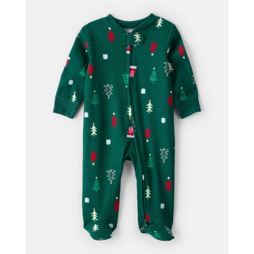 Baby Green Trees 100% Cotton Long-Sleeve Sleep & Play Pajamas - Green - Carter's | Carter's